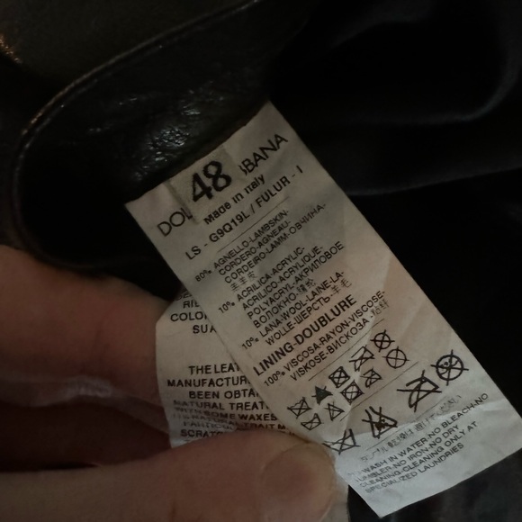 DOLCE & GABBANA LEATHER COAT SIZE 48 - Picture 5 of 5